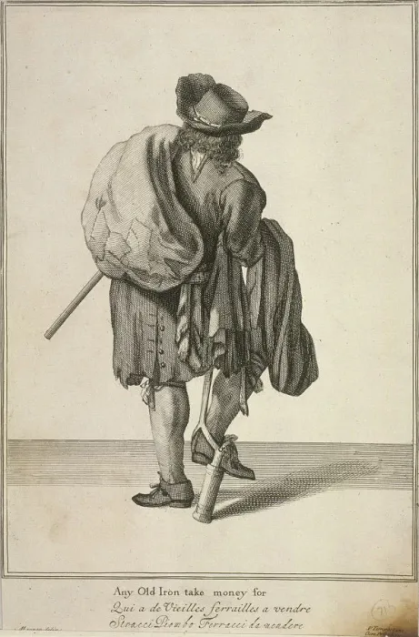 Framed Print : Any Old Iron take money for, Cries of London, (c1688?) Framed Print : Any Old Iron take money for, Cries of London, (c1688?)