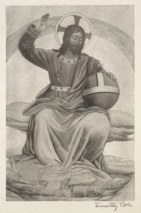 Framed Print : Old Italian Masters: Christ Enthroned, 1888-1892. Creator: Timothy Cole (American, 1852-1931) Framed Print : Old Italian Masters: Christ Enthroned, 1888-1892. Creator: Timothy Cole (American, 1852-1931)