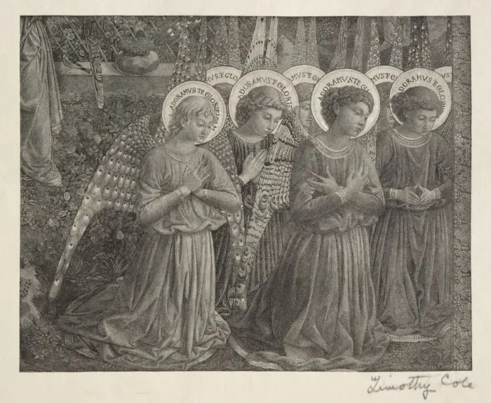 Framed Print : Old Italian Masters: Group of Angels, 1888-1892. Creator: Timothy Cole (American, 1852-1931) Framed Print : Old Italian Masters: Group of Angels, 1888-1892. Creator: Timothy Cole (American, 1852-1931)