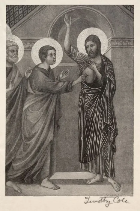 Framed Print : Old Italian Masters: The Incredulity of St. Thomas, 1888-1892. Creator: Timothy Cole (American Framed Print : Old Italian Masters: The Incredulity of St. Thomas, 1888-1892. Creator: Timothy Cole (American