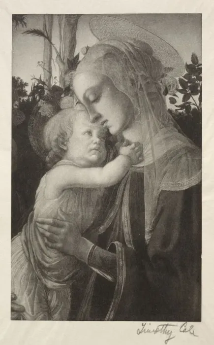 Framed Print : Old Italian Masters: Madonna and Child, 1890. Creator: Timothy Cole (American, 1852-1931) Framed Print : Old Italian Masters: Madonna and Child, 1890. Creator: Timothy Cole (American, 1852-1931)