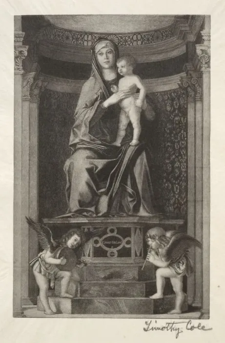 Framed Print : Old Italian Masters: Madonna and Child, 1888-1892. Creator: Timothy Cole (American, 1852-1931) Framed Print : Old Italian Masters: Madonna and Child, 1888-1892. Creator: Timothy Cole (American, 1852-1931)