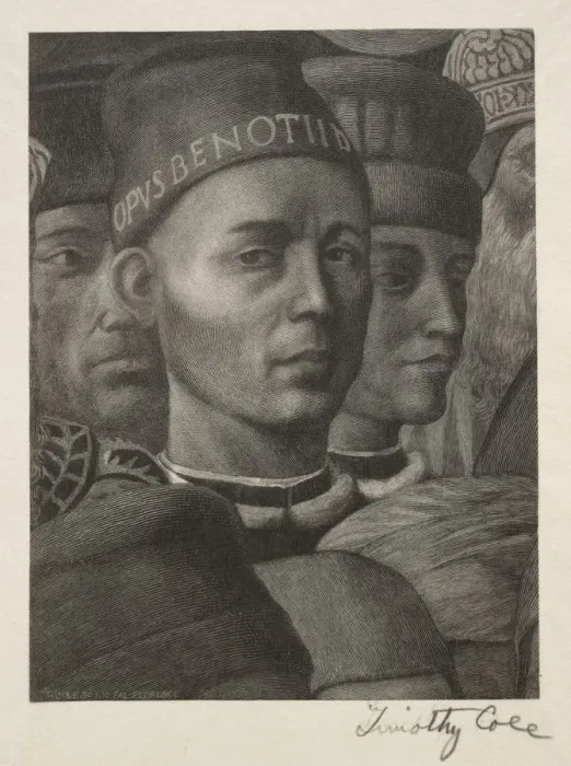 Framed Print : Old Italian Masters: Portrait of Benozzo Gozzoli, 1888-1892. Creator: Timothy Cole (American Framed Print : Old Italian Masters: Portrait of Benozzo Gozzoli, 1888-1892. Creator: Timothy Cole (American