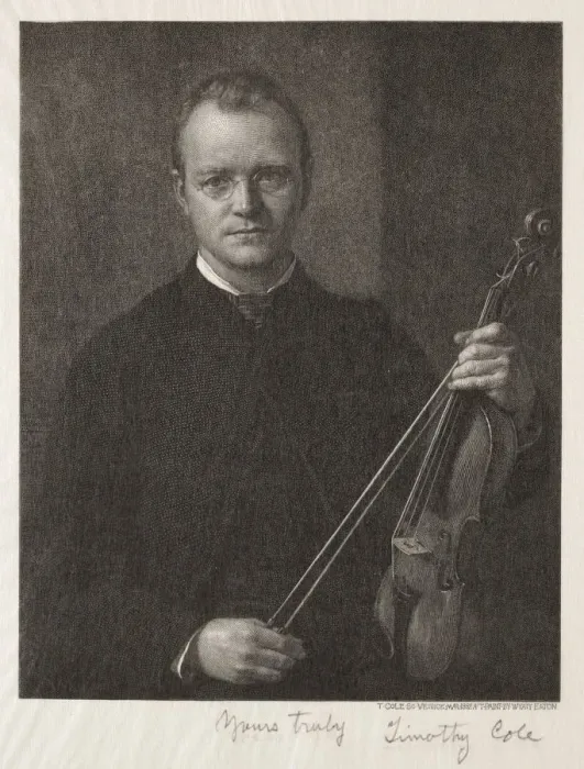 Framed Print : Old Italian Masters: Portrait of Timothy Cole (Man with Violin), 1892. Creator: Timothy Cole Framed Print : Old Italian Masters: Portrait of Timothy Cole (Man with Violin), 1892. Creator: Timothy Cole
