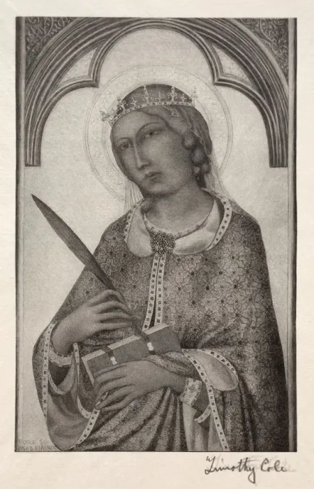 Framed Print : Old Italian Masters: St. Catherine of Alexandria, 1888-1892. Creator: Timothy Cole (American Framed Print : Old Italian Masters: St. Catherine of Alexandria, 1888-1892. Creator: Timothy Cole (American