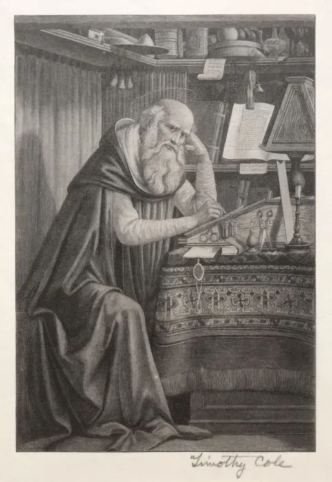 Framed Print : Old Italian Masters: St. Jerome, 1888-1892. Creator: Timothy Cole (American, 1852-1931) Framed Print : Old Italian Masters: St. Jerome, 1888-1892. Creator: Timothy Cole (American, 1852-1931)
