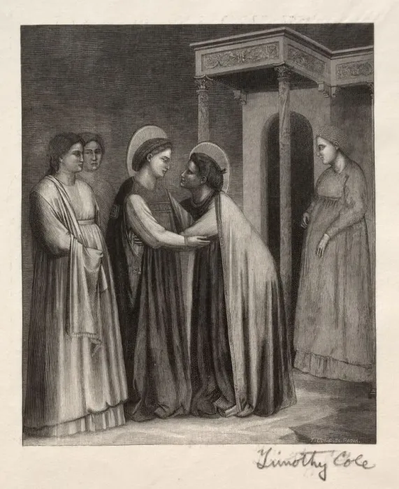 Framed Print : Old Italian Masters: The Visitation, 1888-1892. Creator: Timothy Cole (American, 1852-1931) Framed Print : Old Italian Masters: The Visitation, 1888-1892. Creator: Timothy Cole (American, 1852-1931)