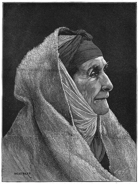 Old Jewish woman of Cairo, Egypt, 1882. Artist: Montbard