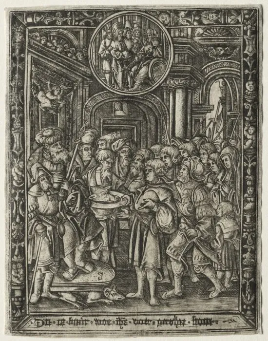Framed Print : The Old King on His Throne, c. 1520. Creator: Unknown Framed Print : The Old King on His Throne, c. 1520. Creator: Unknown