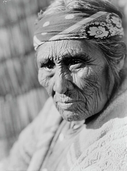 Old Klamath woman, c1923. Creator: Edward Sheriff Curtis