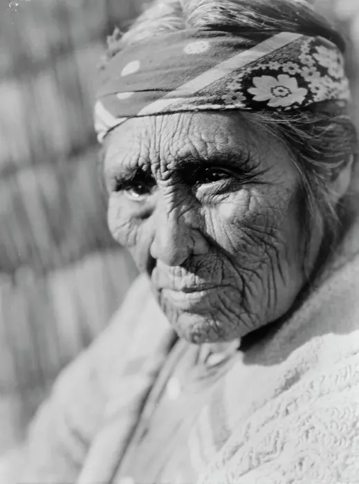 Framed Print : Old Klamath woman, c1923. Creator: Edward Sheriff Curtis Framed Print : Old Klamath woman, c1923. Creator: Edward Sheriff Curtis