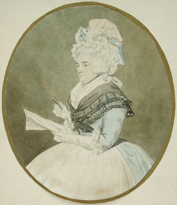Framed Print : Old Lady with Magnifying Glass, between 1750 and 1824. Creator: John Downman Framed Print : Old Lady with Magnifying Glass, between 1750 and 1824. Creator: John Downman
