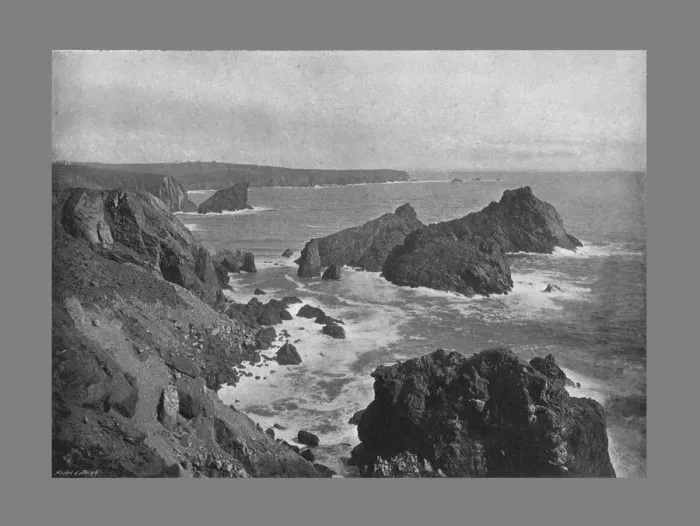 Framed Print : Old Lizard Head and Kynance Cove, c1900. Artist: Frith & Co Framed Print : Old Lizard Head and Kynance Cove, c1900. Artist: Frith & Co