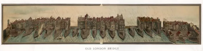 Framed Print : Old London Bridge, c1600 (1893) Framed Print : Old London Bridge, c1600 (1893)