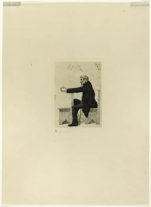 Framed Print : Old man in church, 1875. Creator: Antonio Piccinni Framed Print : Old man in church, 1875. Creator: Antonio Piccinni