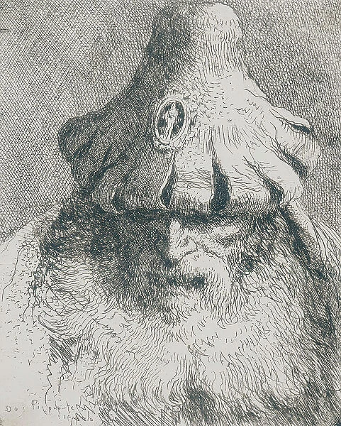 Old Man with Conical Hat, c1757. Creator: Giovanni Domenico Tiepolo