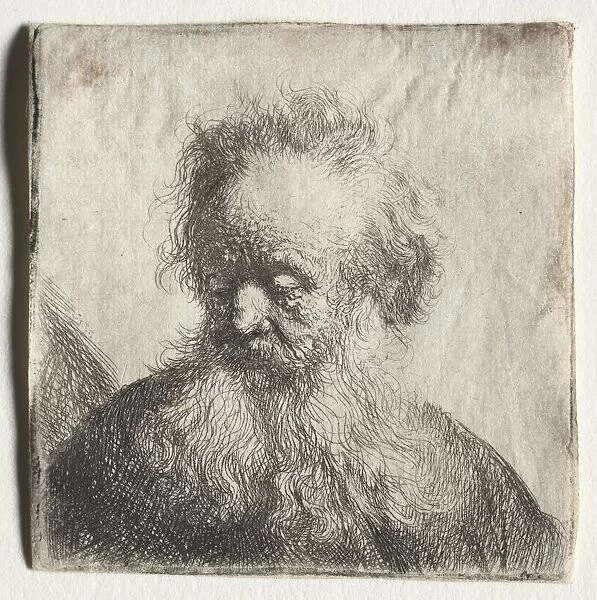 Old Man with a Flowing Beard: Bust, 1631. Creator: Rembrandt van Rijn (Dutch, 1606-1669)