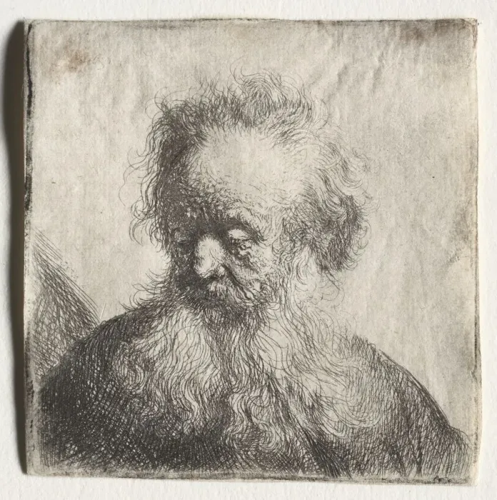 Framed Print : Old Man with a Flowing Beard: Bust, 1631. Creator: Rembrandt van Rijn (Dutch, 1606-1669) Framed Print : Old Man with a Flowing Beard: Bust, 1631. Creator: Rembrandt van Rijn (Dutch, 1606-1669)
