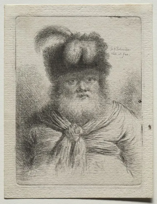 Framed Print : Old Man in a Fur Hat. Creator: Georg Friedrich Schmidt (German, 1712-1775) Framed Print : Old Man in a Fur Hat. Creator: Georg Friedrich Schmidt (German, 1712-1775)