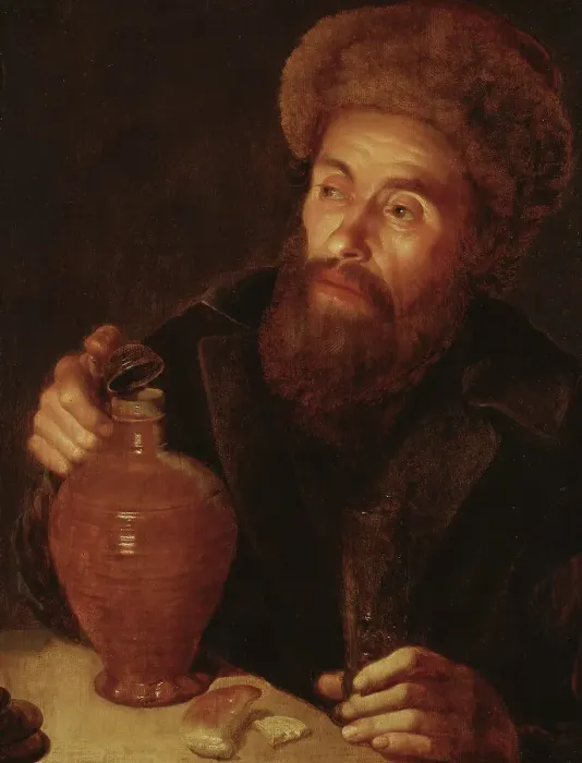 Framed Print : Old Man with a Jug, c17th century. Creator: Willem Willemsz. van der Vliet Framed Print : Old Man with a Jug, c17th century. Creator: Willem Willemsz. van der Vliet