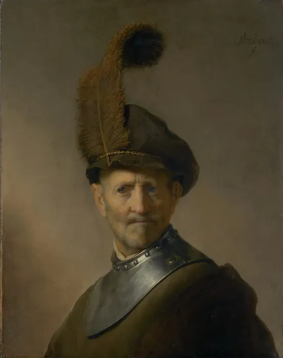 Framed Print : An Old Man in Military Costume, about 1630-1631. Creator: Rembrandt Harmensz van Rijn Framed Print : An Old Man in Military Costume, about 1630-1631. Creator: Rembrandt Harmensz van Rijn