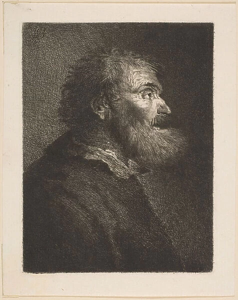 An Old Man in Profile, 1761. Creator: William Baillie