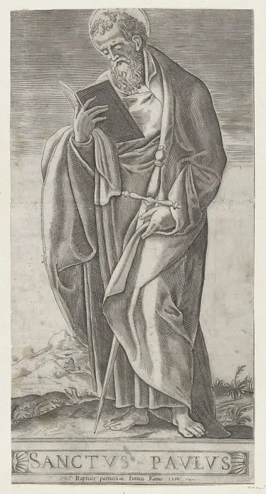 Framed Print : An Old Man (Saint Paul), 1592. Creator: Anon Framed Print : An Old Man (Saint Paul), 1592. Creator: Anon