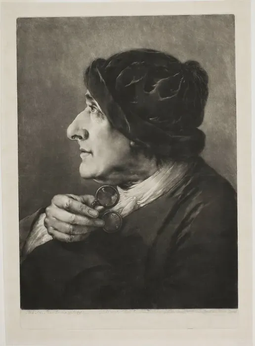 Framed Print : Old Man with Spectacles, from Life-Sized Heads, 1760. Creator: Thomas Frye Framed Print : Old Man with Spectacles, from Life-Sized Heads, 1760. Creator: Thomas Frye