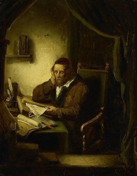 Old Man in his Study, 1833. Creator: George Gillis Haanen