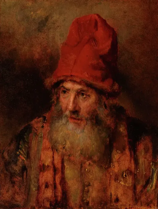 Framed Print : Old Man with a Tall, Fur-Edged Cap, about 1650. Creator: Rembrandt Harmensz van Rijn Framed Print : Old Man with a Tall, Fur-Edged Cap, about 1650. Creator: Rembrandt Harmensz van Rijn