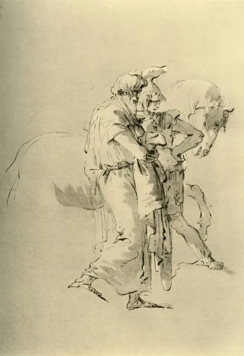 Framed Print : Old man and Young soldier, mid 18th century, (1928). Artist: Giovanni Battista Tiepolo Framed Print : Old man and Young soldier, mid 18th century, (1928). Artist: Giovanni Battista Tiepolo