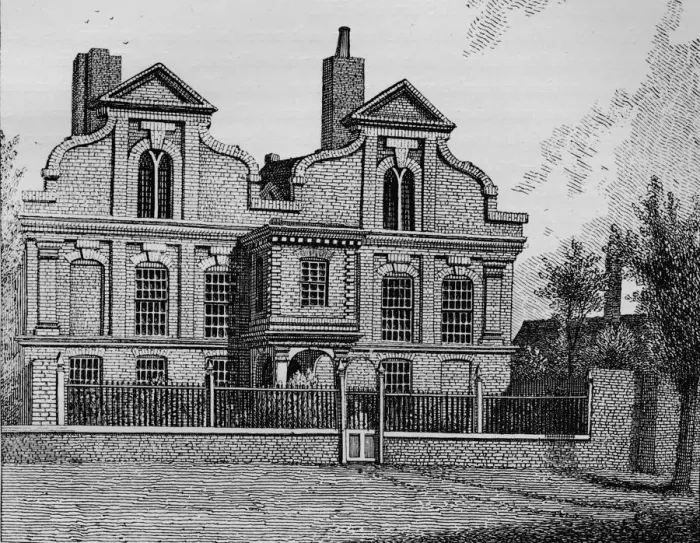 Framed Print : The Old Manor House, Hackney, 1800 (1911). Artist: John Thomas Smith Framed Print : The Old Manor House, Hackney, 1800 (1911). Artist: John Thomas Smith