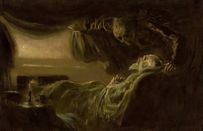 Framed Print : Old Man's Death. Death of the Painter's Father, 1890-1900. Creator: Ladislav Mednyanszky. Old Man's Death. Death of the Painter's Father, 1890-1900 Framed Print : Old Man's Death. Death of the Painter's Father, 1890-1900. Creator: Ladislav Mednyanszky. Old Man's Death. Death of the Painter's Father, 1890-1900