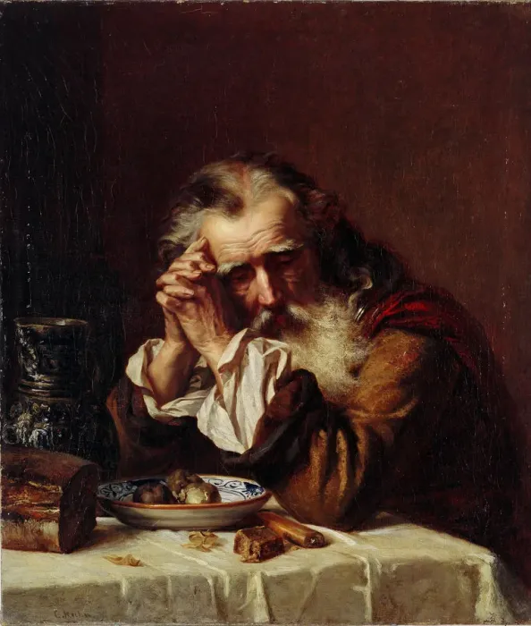 Framed Print : Old Man?s Head, 1872. Artist: Gun (Hun), Karl Fyodorovich (1830-1877) Framed Print : Old Man?s Head, 1872. Artist: Gun (Hun), Karl Fyodorovich (1830-1877)