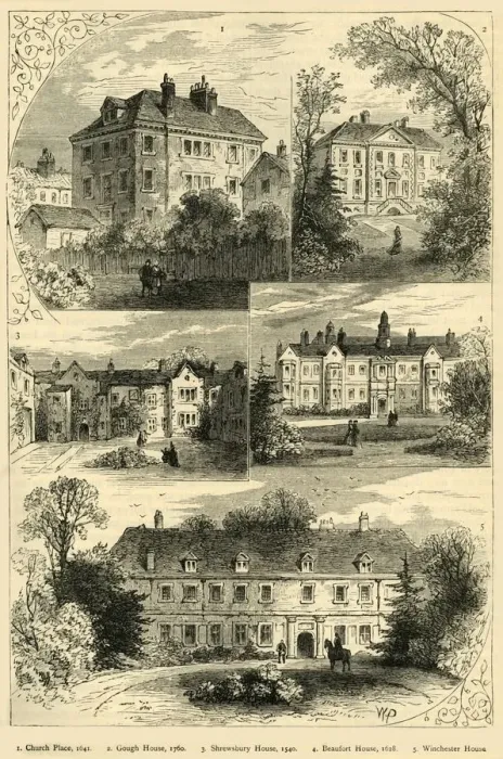 Framed Print : Old Mansions in Chelsea, c1876. Creator: Unknown Framed Print : Old Mansions in Chelsea, c1876. Creator: Unknown