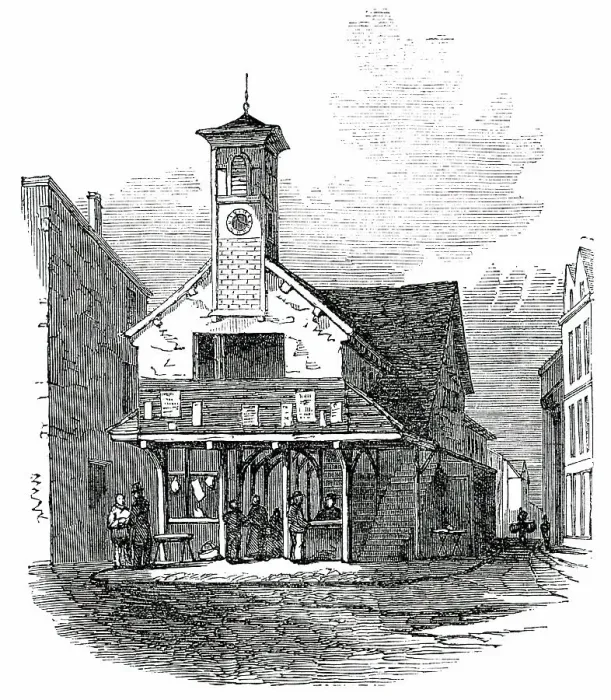 Framed Print : The Old Market-House, at Ashburton, Devon, 1850. Creator: Unknown Framed Print : The Old Market-House, at Ashburton, Devon, 1850. Creator: Unknown