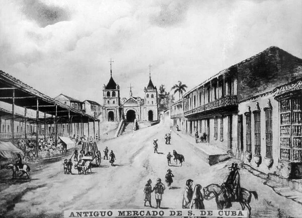 Old market of Santiago de Cuba, (19th century), 1920s
