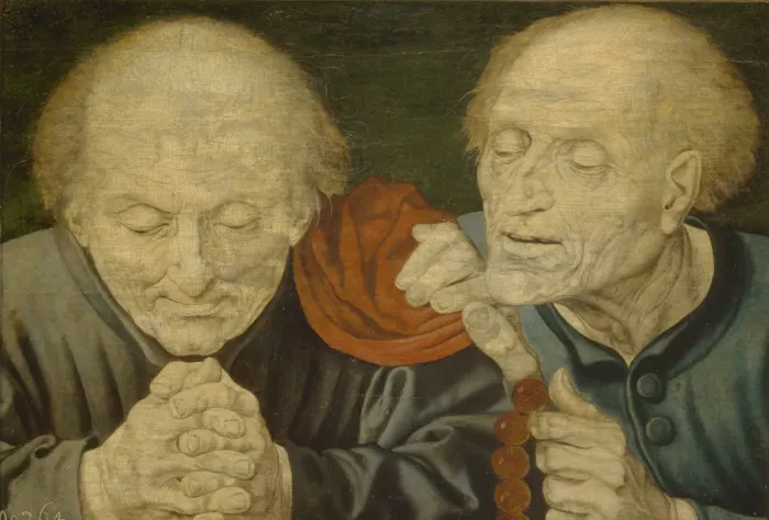 Framed Print : Two Old Men. Artist: Reymerswaele, Marinus Claesz, van (ca. 1490-after 1567)