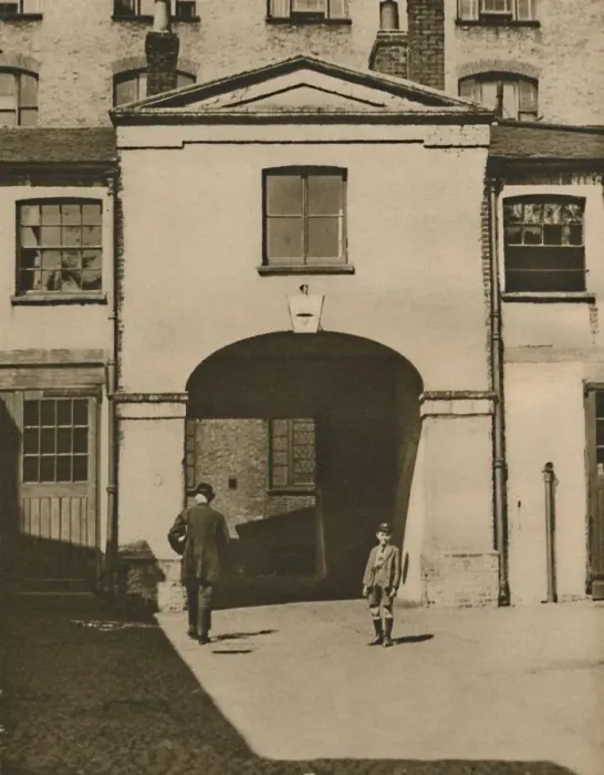 Framed Print : Old Mews Said To Have Been The Iron Dukes Stables at Knightsbridge, c1935. Creator: Unknown Framed Print : Old Mews Said To Have Been The Iron Dukes Stables at Knightsbridge, c1935. Creator: Unknown