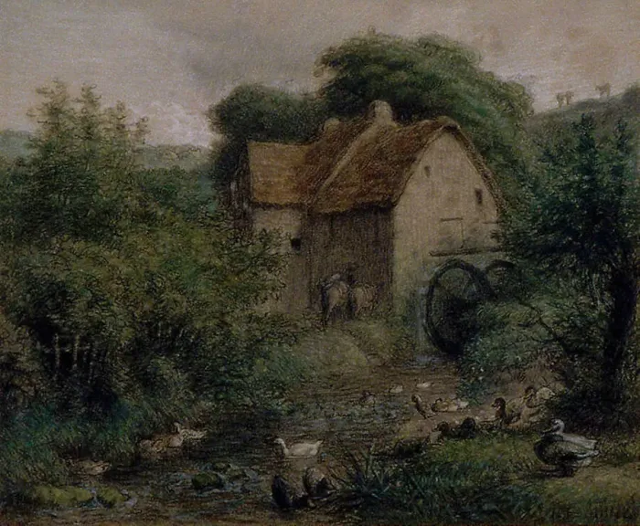 Framed Print : The Old Mill, 1866 / 1870. Creator: Jean Francois Millet Framed Print : The Old Mill, 1866 / 1870. Creator: Jean Francois Millet
