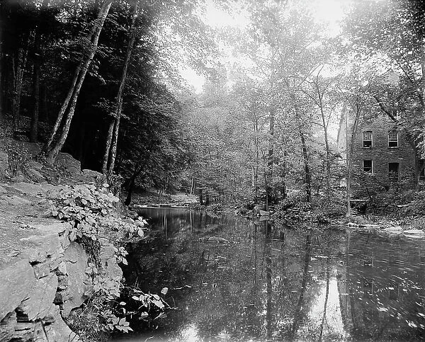 The Old mill, Bronx River, Bronx Park, New York, ca 1900. Creator: Unknown