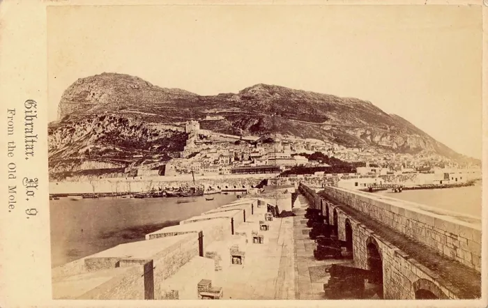 Framed Print : From the Old Mole, Gibraltar, 19th century. Creator: Anon Framed Print : From the Old Mole, Gibraltar, 19th century. Creator: Anon