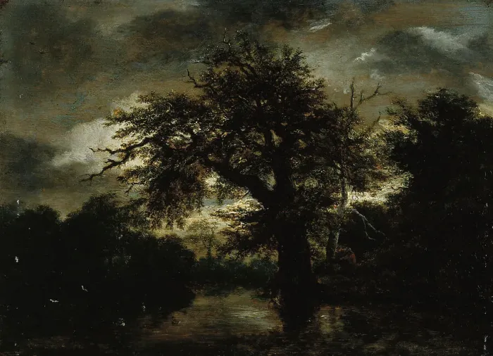 Framed Print : The Old Oak, c1648. Creator: Jacob van Ruisdael Framed Print : The Old Oak, c1648. Creator: Jacob van Ruisdael