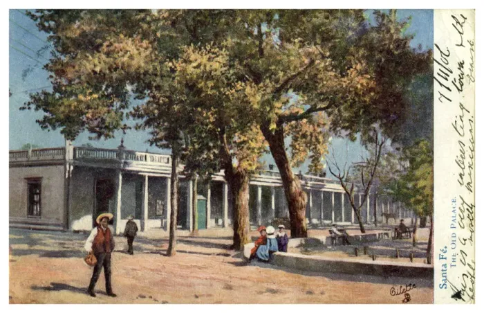 Framed Print : The Old Palace, Santa Fe, New Mexico, USA, c1900s. Artist: Gilette Framed Print : The Old Palace, Santa Fe, New Mexico, USA, c1900s. Artist: Gilette