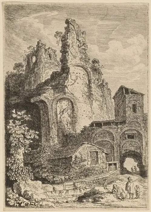 Framed Print : The Old Palace at Tivoli, c. 1764. Creator: Franz Edmund Weirotter Framed Print : The Old Palace at Tivoli, c. 1764. Creator: Franz Edmund Weirotter