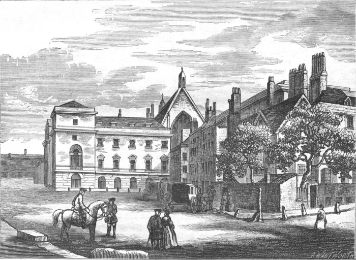 Framed Print : Old Palace Yard, 1796 (1897) Framed Print : Old Palace Yard, 1796 (1897)
