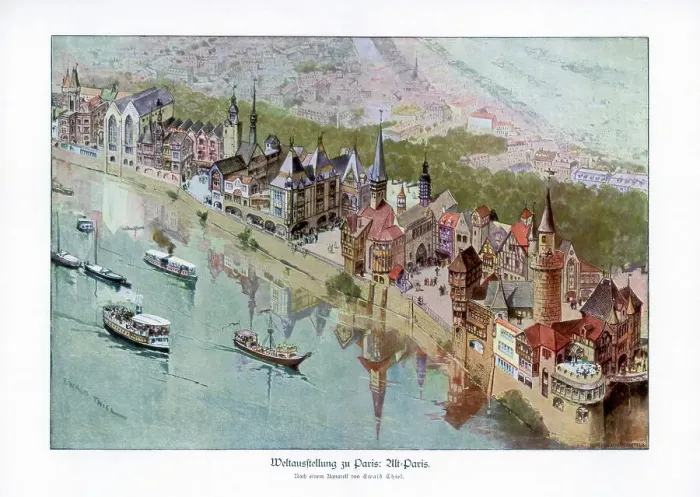 Framed Print : Old Paris, Paris World Exposition, 1889, (1900). Artist: Ewald Thiel