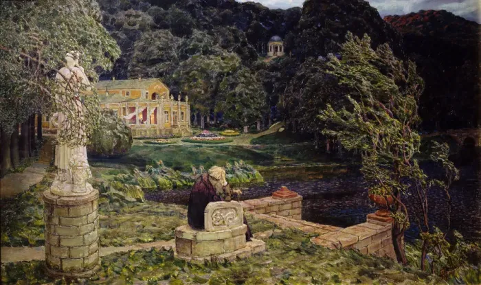 Framed Print : In the old park. (All in the Past), 1926. Artist: Vasnetsov, Appolinari Mikhaylovich (1856-1933) Framed Print : In the old park. (All in the Past), 1926. Artist: Vasnetsov, Appolinari Mikhaylovich (1856-1933)
