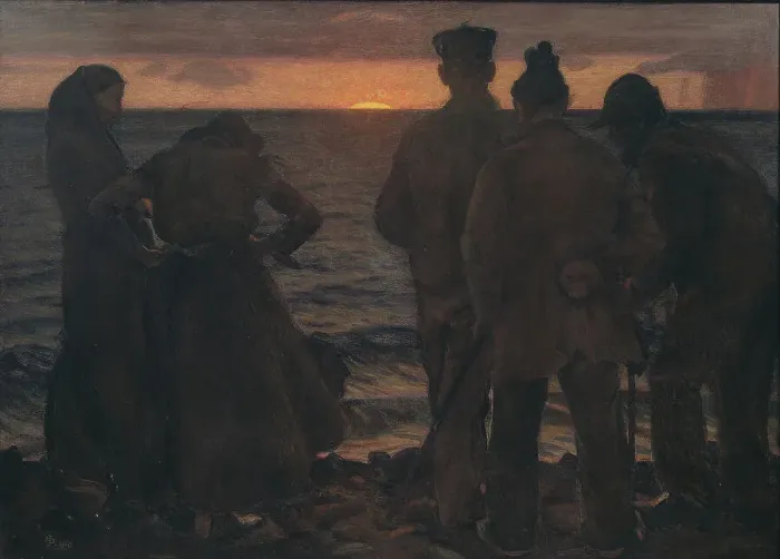 Framed Print : The Old People by the Beach, 1903. Creator: Sven Richard Bergh Framed Print : The Old People by the Beach, 1903. Creator: Sven Richard Bergh