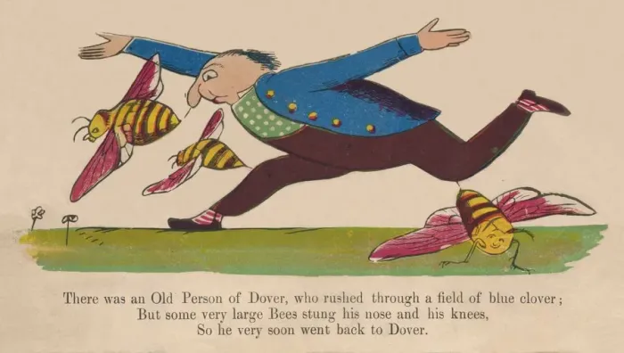 Framed Print : There was an Old Person of Dover... c1840s. Creator: Edward Lear Framed Print : There was an Old Person of Dover... c1840s. Creator: Edward Lear